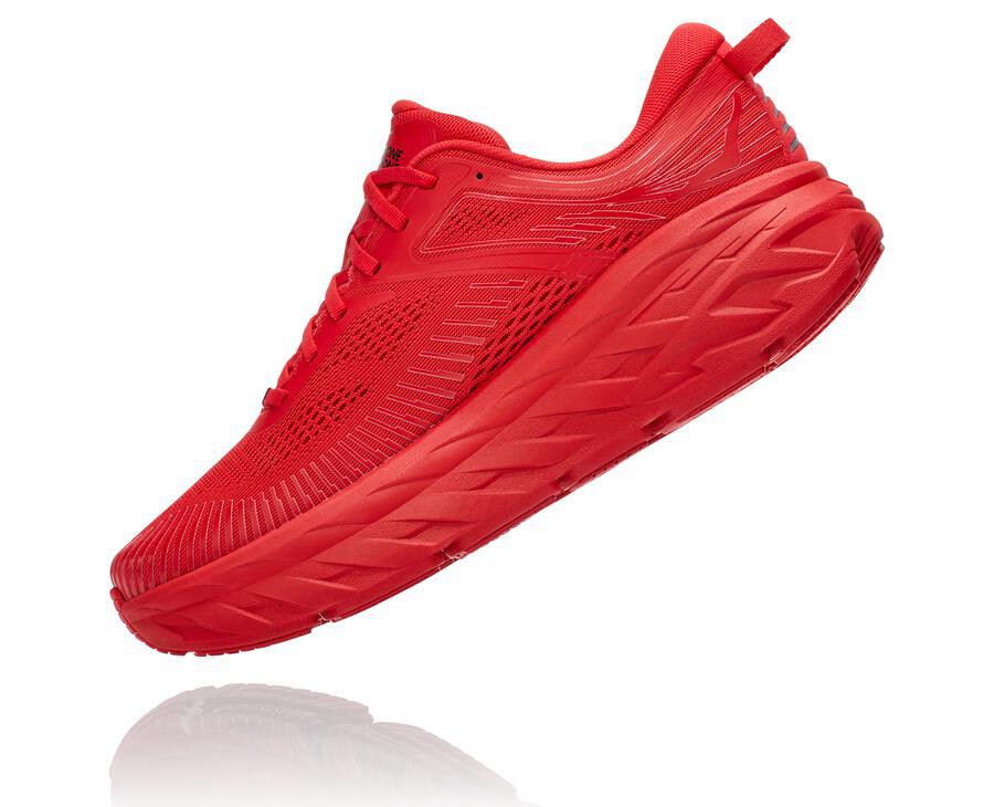 Hoka One One Hardloopschoenen Heren - Bondi 7 - Rood - OE7240931